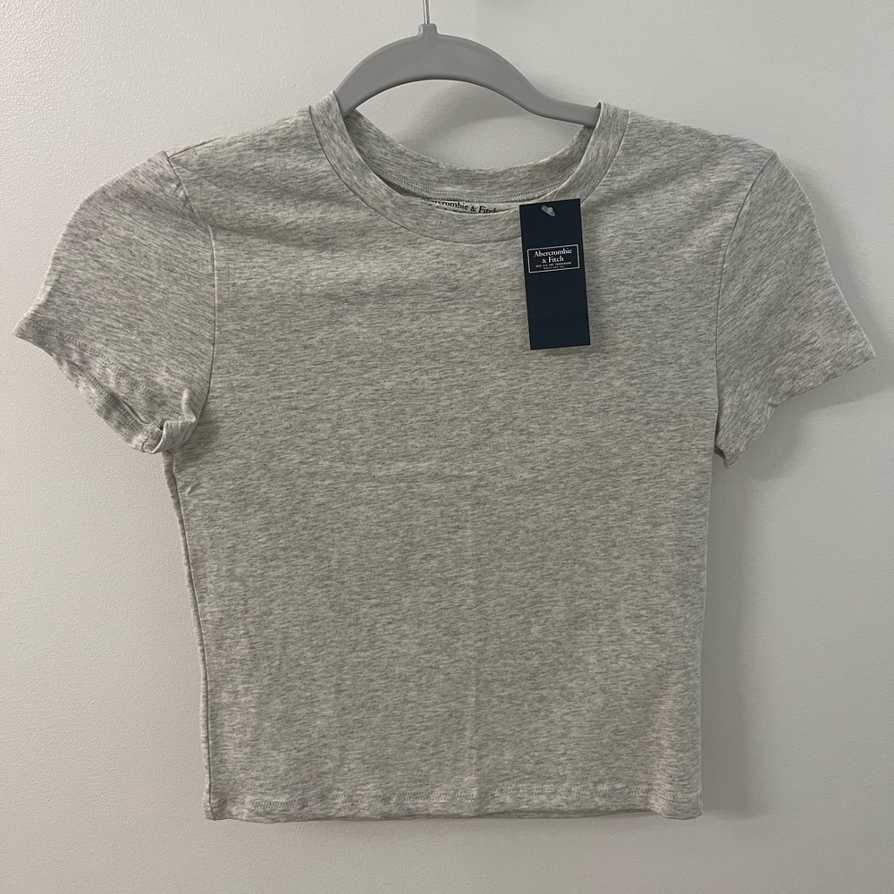 Gray crop top